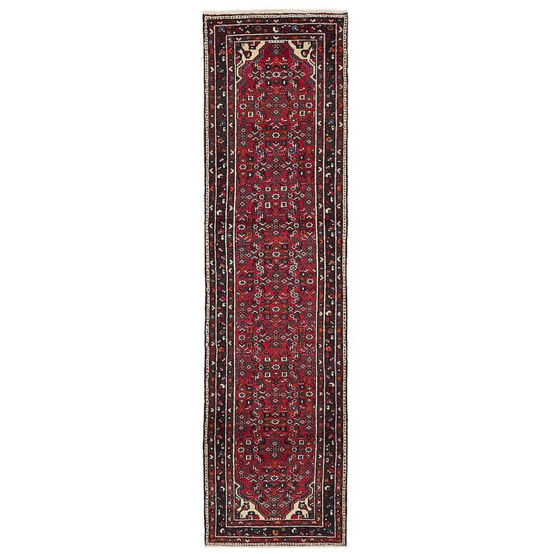 ECARPETGALLERY Hand-knotted Andelz Red Wool Rug - 2'8 x 10'3