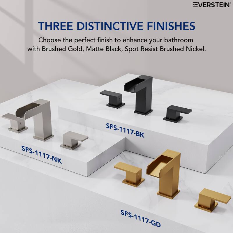 Widespread Bathroom Faucet Hot/Cold Water Deck Mounted Roman Tub