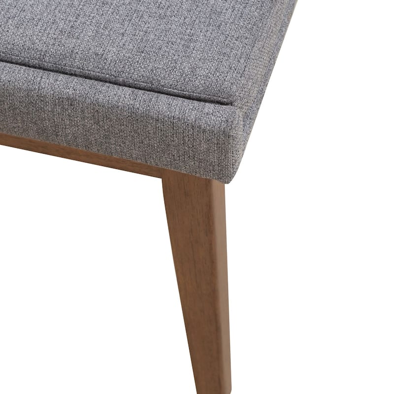 Space Savers Upholstered Dining Room Bench with Gray Linen - Width 47" x Depth 17" x Height 19"
