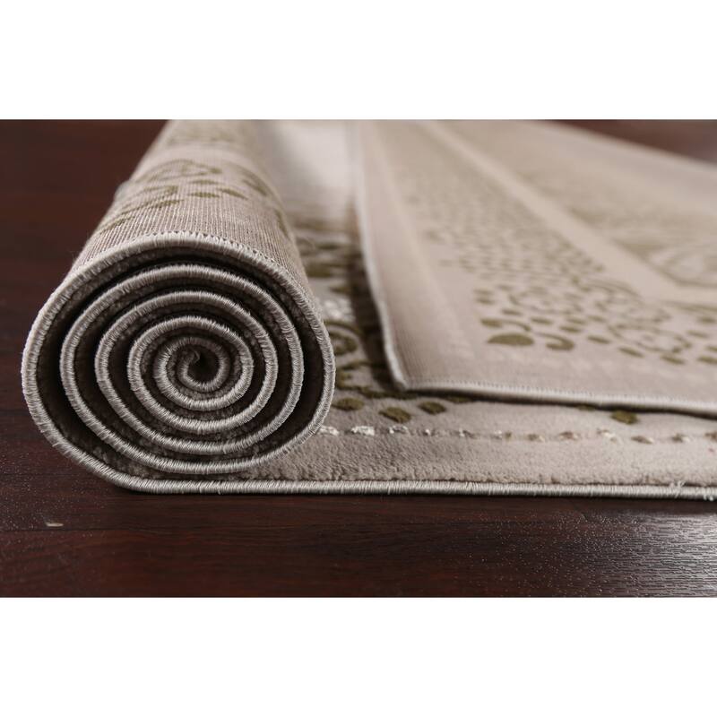 Turkish Geometric Damask Transitional Oriental Rug Home Decor Carpet