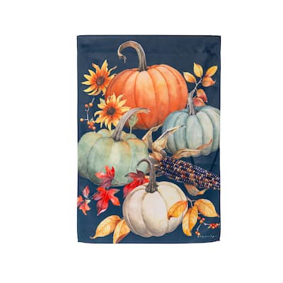 All Things Pumpkins Suede House Flag