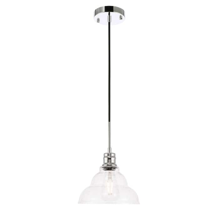 Caressa 8.5-Inch 1-Light Clear Seeded Glass
