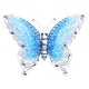 preview thumbnail 3 of 32, Iron Metal Eclectic Butterfly Wall Decor in Blue, Purple, or Green (16" H X 21" W) - 16 x 21