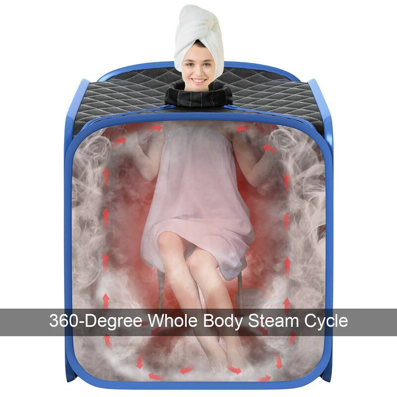 Costway Portable 2L Steam Sauna Spa Tent with Chair Grey/Black/Coffee