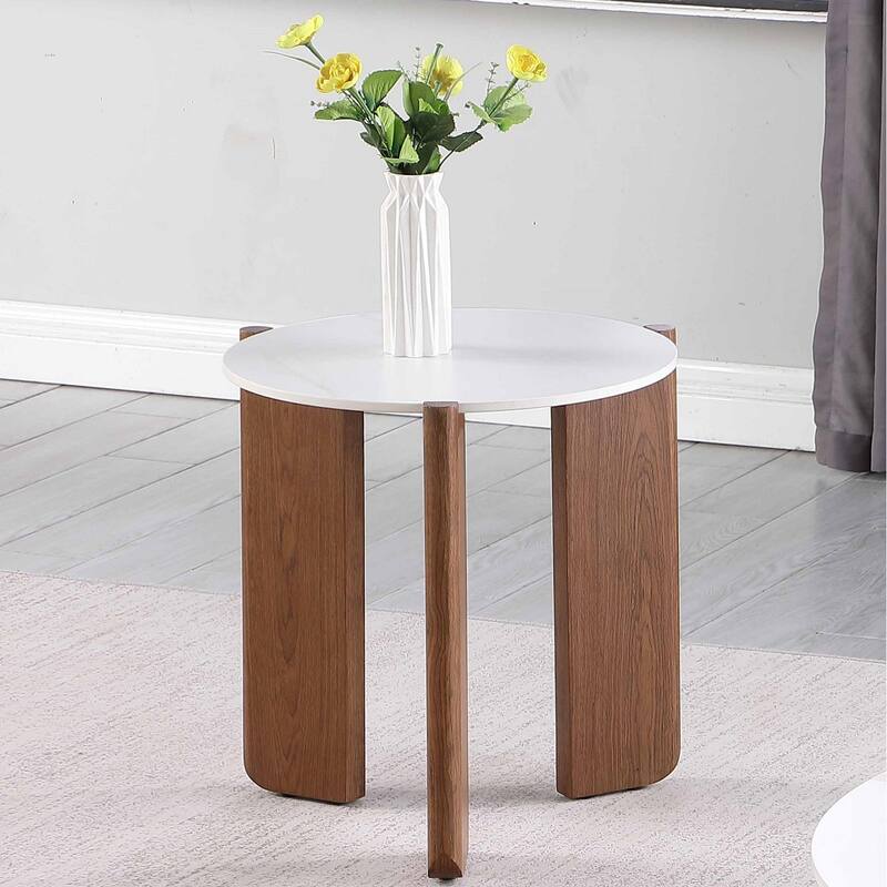 Somette Helida Sintered Stone Top Lamp Table