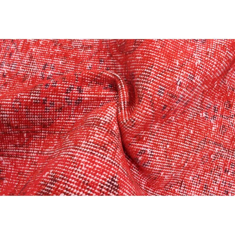 ECARPETGALLERY Hand-knotted Color Transition Dark Red Wool Rug - 5'8 x 8'8