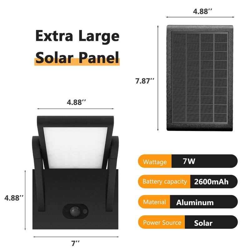 Solar Wall Lights Outdoor Motion Sensor Wall Sconce Dimmable Porch Lights