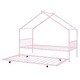 preview thumbnail 11 of 13, Metal Twin Size House Bed with Twin Size Trundle