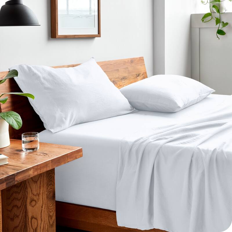 Bare Home Washed Microfiber Deep Pocket Sheet Set