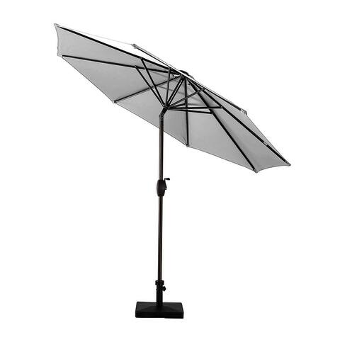 Brock 9-Foot Market Patio Umbrella with Concrete Base Weight Stand Included