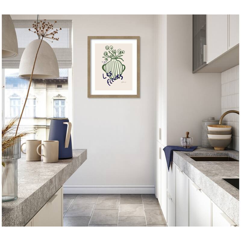 Kate and Laurel Le Jardin by Gabrielly Guedes Framed Wall Art Print