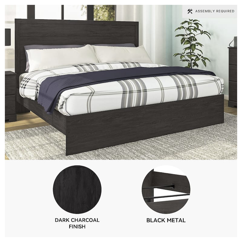 Belachime Black Panel Bed