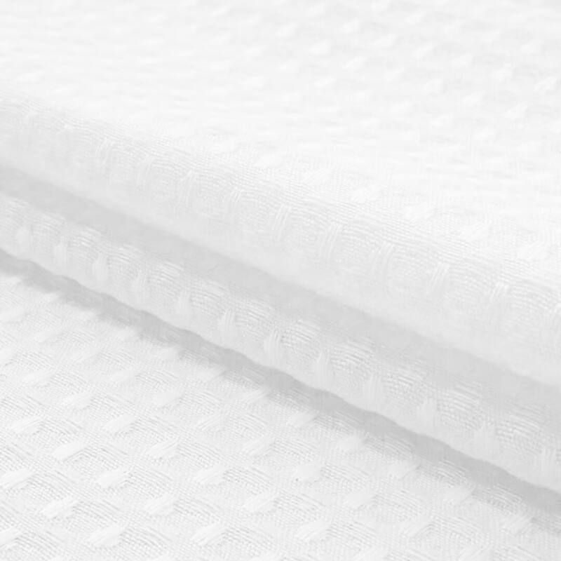 No Hook Waffle Weave Shower Curtain with Snap-in Liner