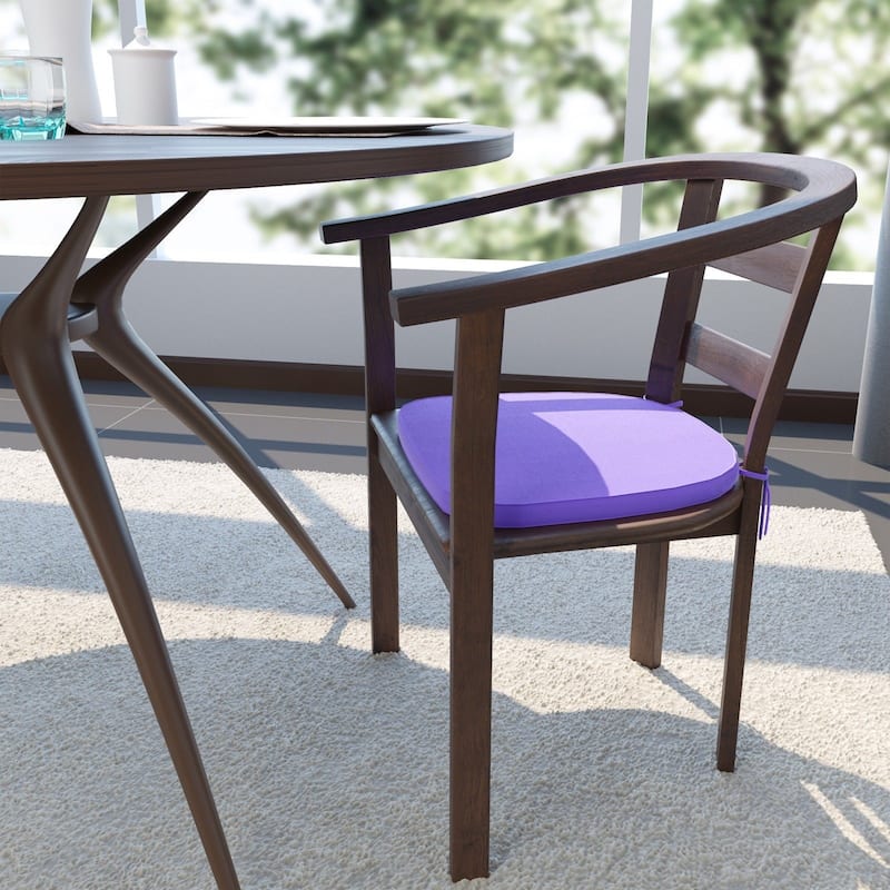 Memory Foam 15" U-Shaped Indoor Outdoor Dining Chair Pad Cushion for Kitchen Patio Garden (Set of 1, 2, 4 or 8)