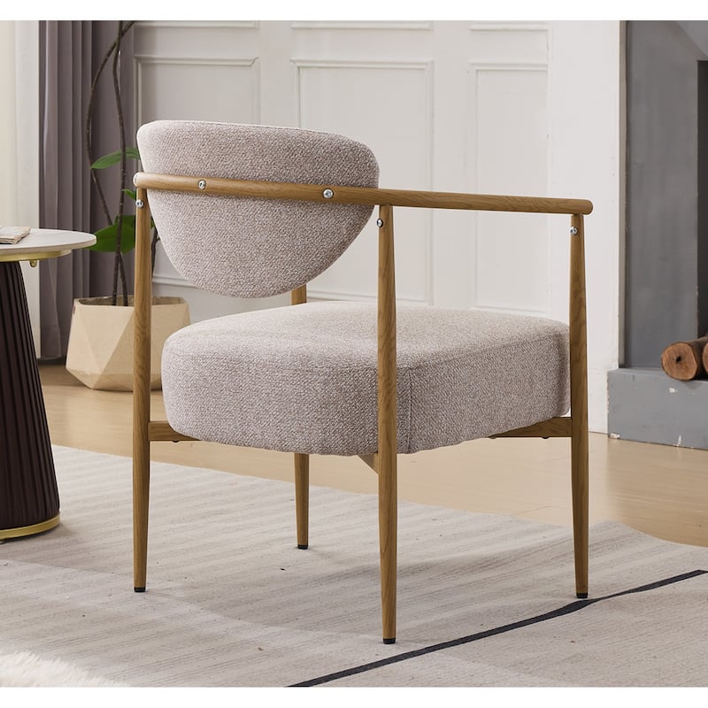 Set of 2 Dining Chairs, Living Room Chair, PU with Foam Back and Seat, Soft and Comfortable Seating, Metal Frame