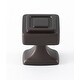 preview thumbnail 5 of 3, Alno Cube 1-1/4 Inch Square Transitional Cabinet Knob Chocolate Bronze
