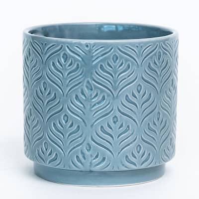 Blue Patterned Planter
