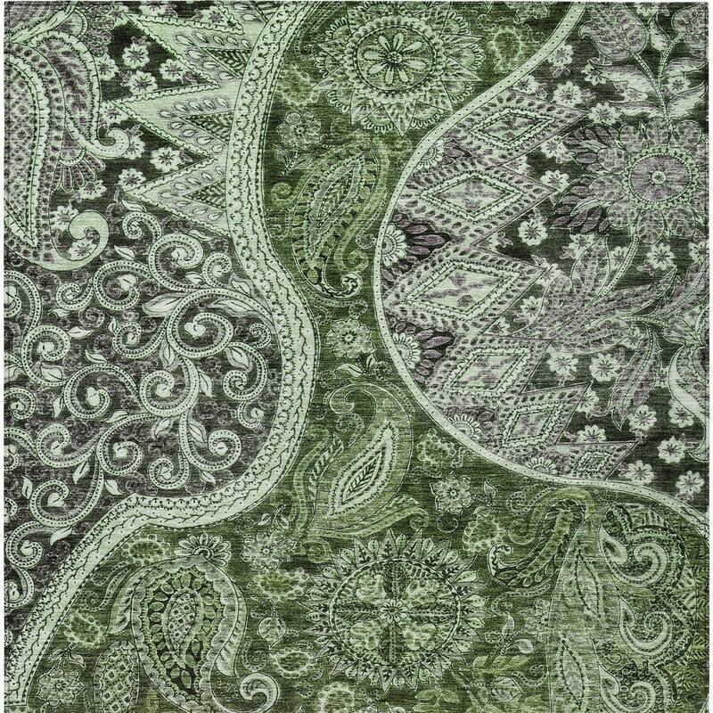 HomeRoots Floral Medallion Transitional Rectangle Outdoor Rug