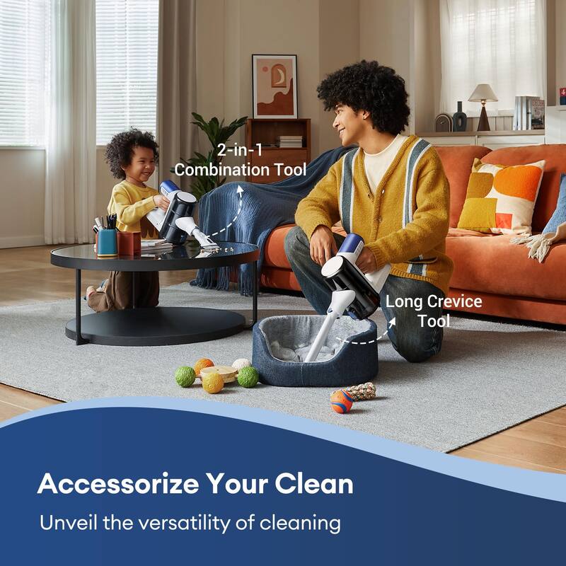 Cordless Stick Vacuum Cleaner Lightweight for Home, Pet Hair, Hardwood Floors, and Carpets