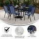 preview thumbnail 16 of 24, Commercial 7 Pc Outdoor Patio Dining Set with Glass Table and 6 Chairs