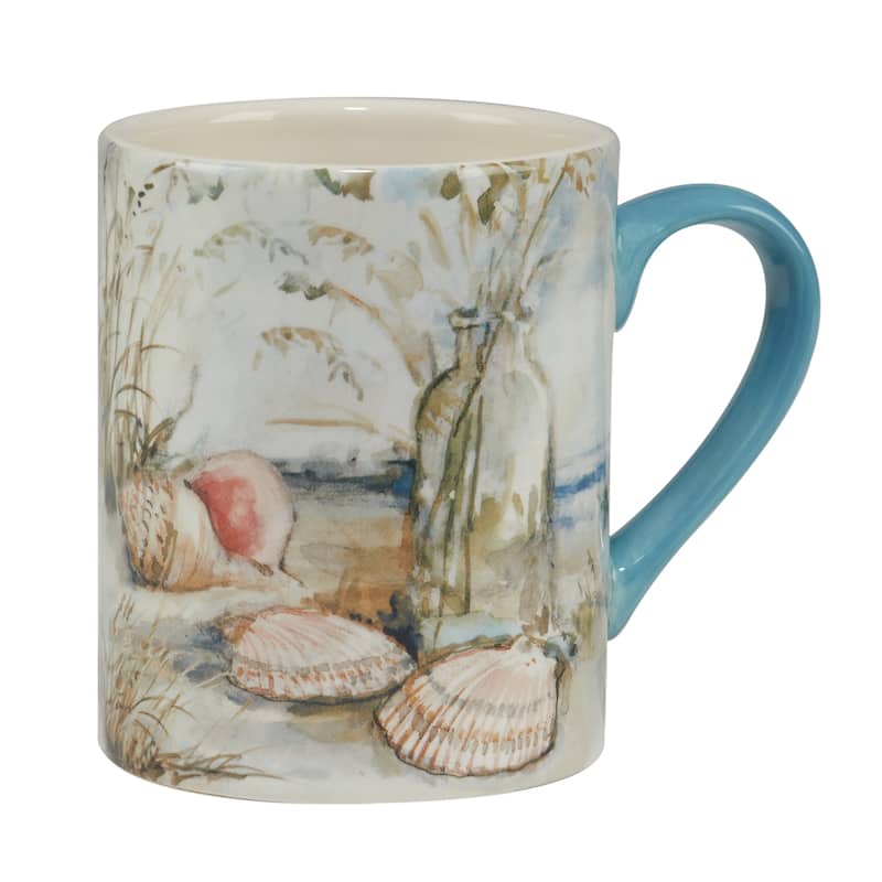 Certified International Coastal Landscape 16 oz. Mugs, Set of 4 Assorted Designs