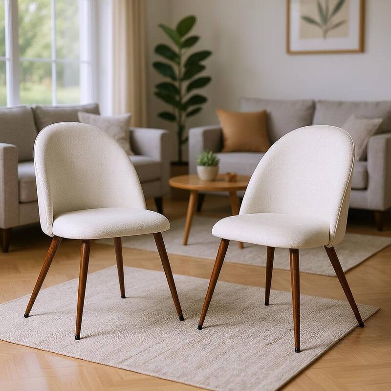 Homy Casa Modern Living Room Chair with Upholstered Comfort - Walnut