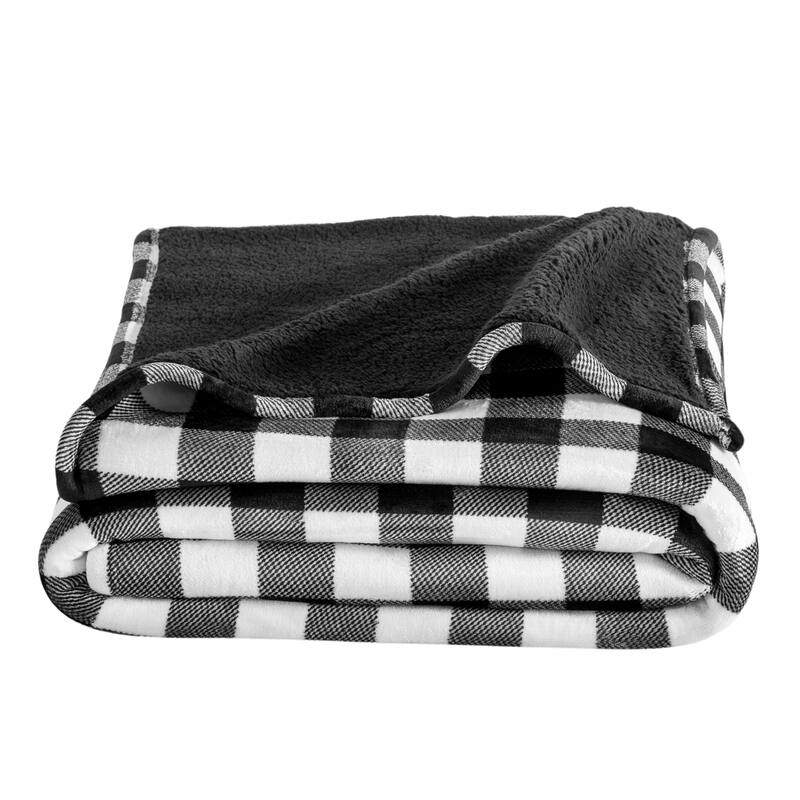 Bare Home Sherpa Fleece Blanket - Reversible Plush Bed Blanket