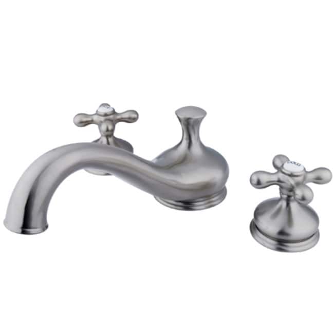 Kingston Brass Heritage Widespread Deck Mounted Roman Tub Filler with