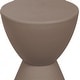 preview thumbnail 103 of 143, Boyd Round Side Table with Ribbed Design Base - Accent Hourglass End Table with Removable Lid for Living Room & Bedroom
