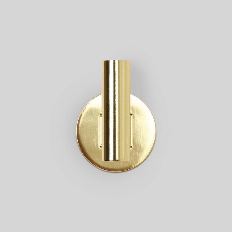 Lumi Home Furnishings Modern Wall Single Hook - 2-Pack - Gold
