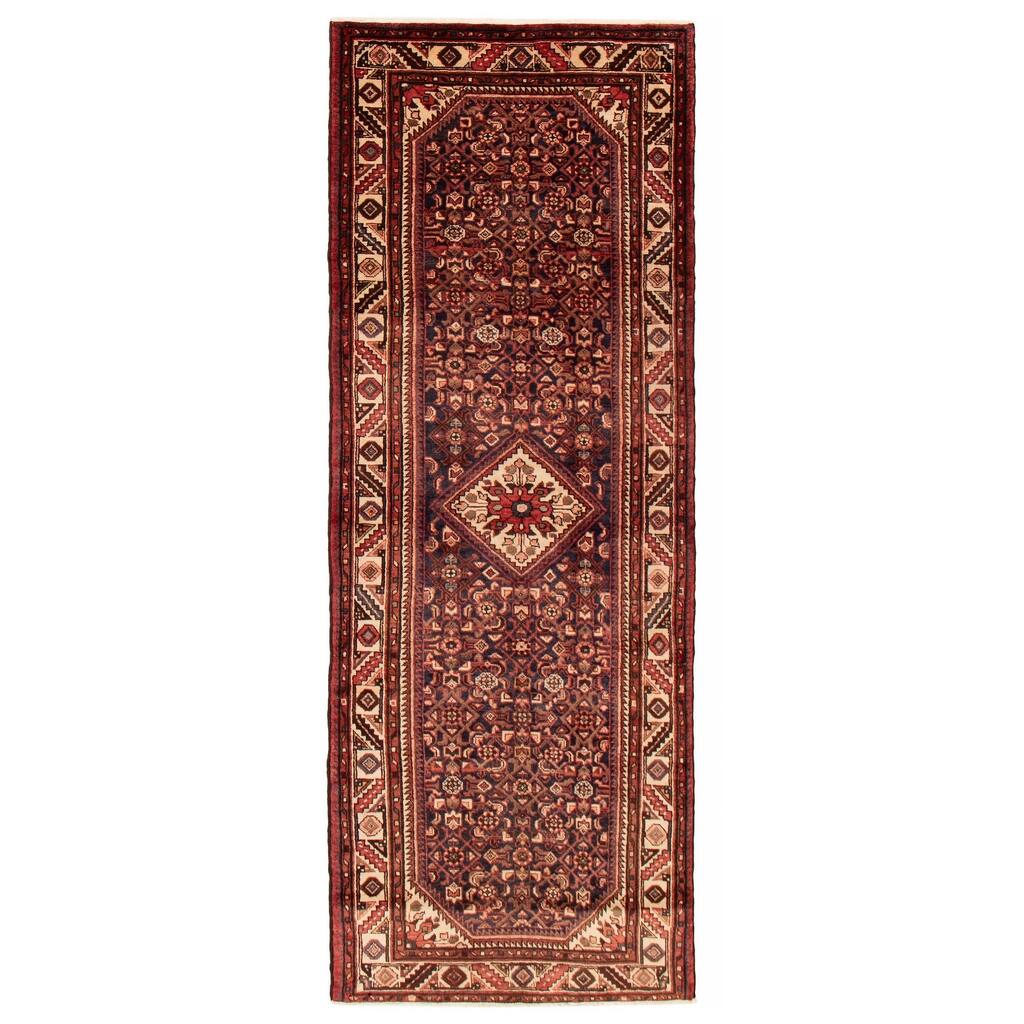 ECARPETGALLERY Hand-knotted Andelz Navy Wool Rug - 3'10 x 10'3