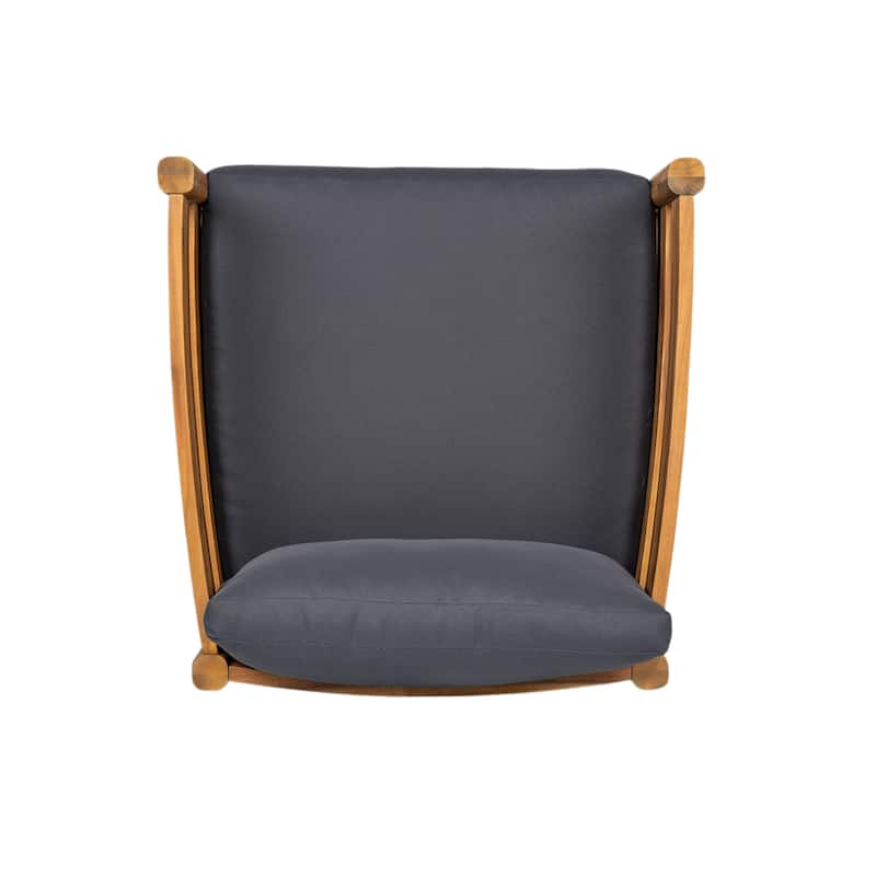 Christopher Knight Home - Alexandra Curved Acacia Wood Outdoor Club Chair