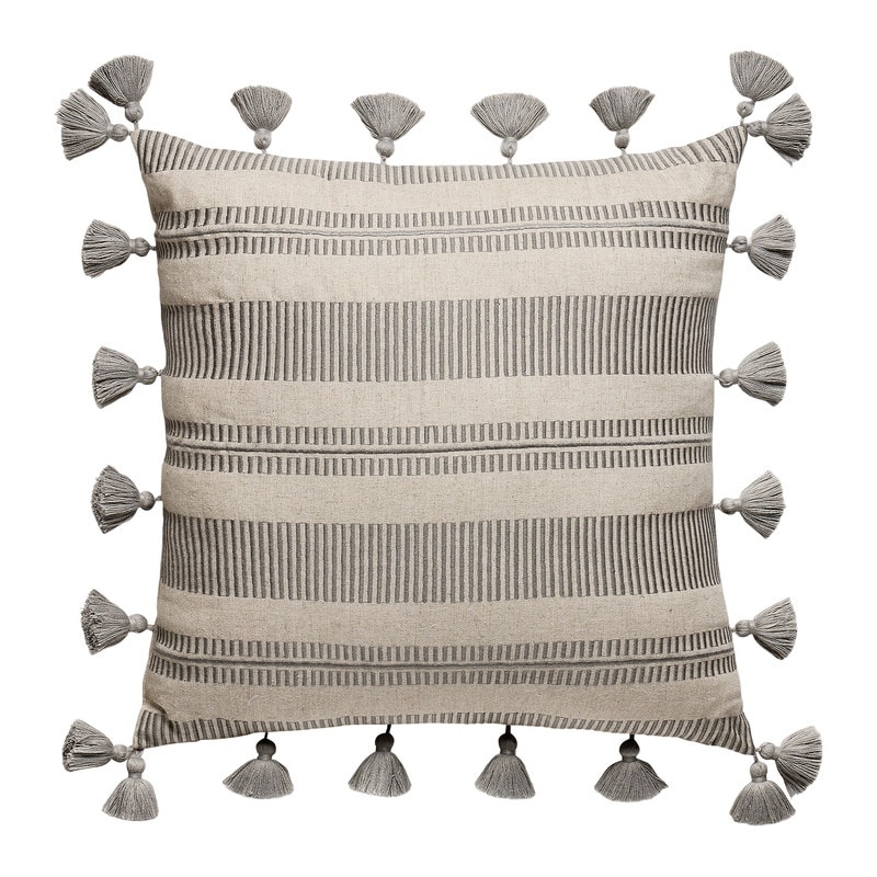 Spartina 449 Jonas Embroidered Square Pillow with Tassels