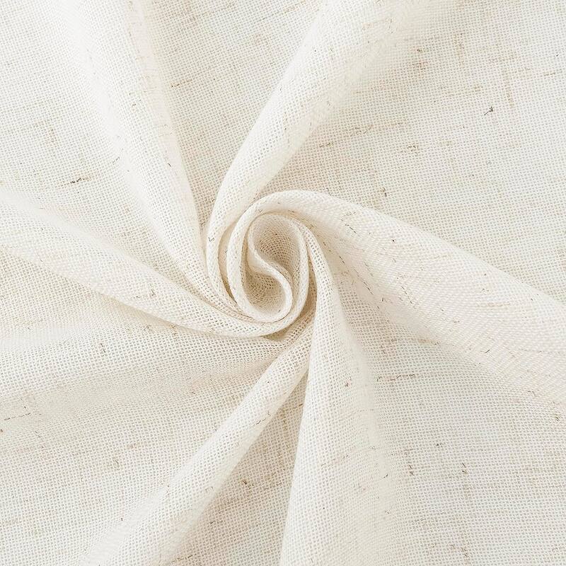 DriftAway Pinch Pleat Valance for Kitchen Window Faux Linen Textured