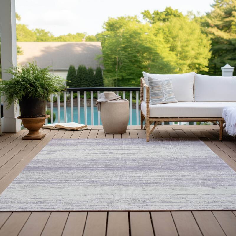 Machine Washable Indoor/ Outdoor Chantille Ombre Rug