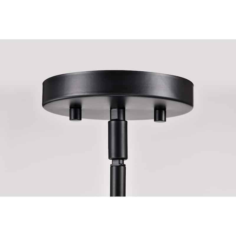 Clarksville 28 Inch 5 Light Chandelier Matte Black with Clear Glass