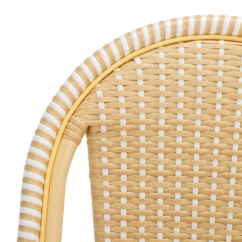SAFAVIEH Leonica Outdoor Bistro 25-inch Seat Height Counter Stool (Fully Assembled) - 20"W x 21"D x 43"H