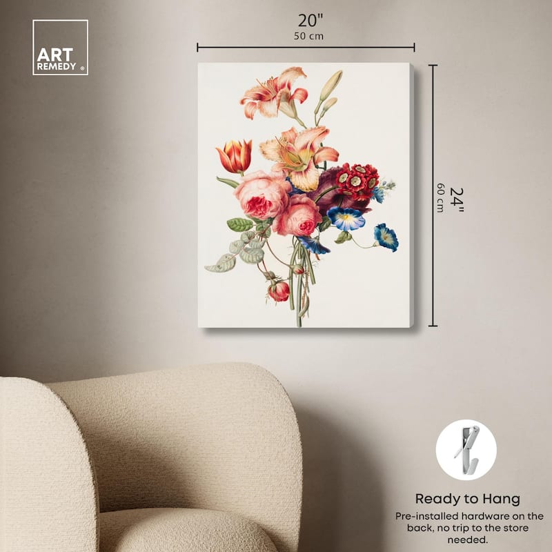 Bouquet 1820 Canvas by Art Remedy, Gallery Wrapped
