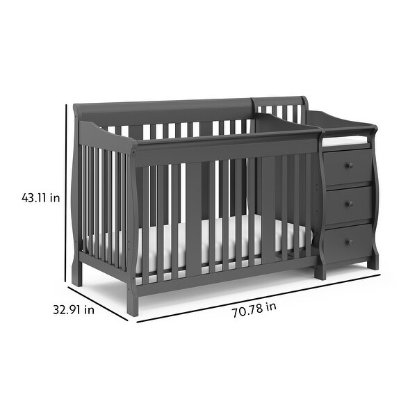 cribs with changing table and storage