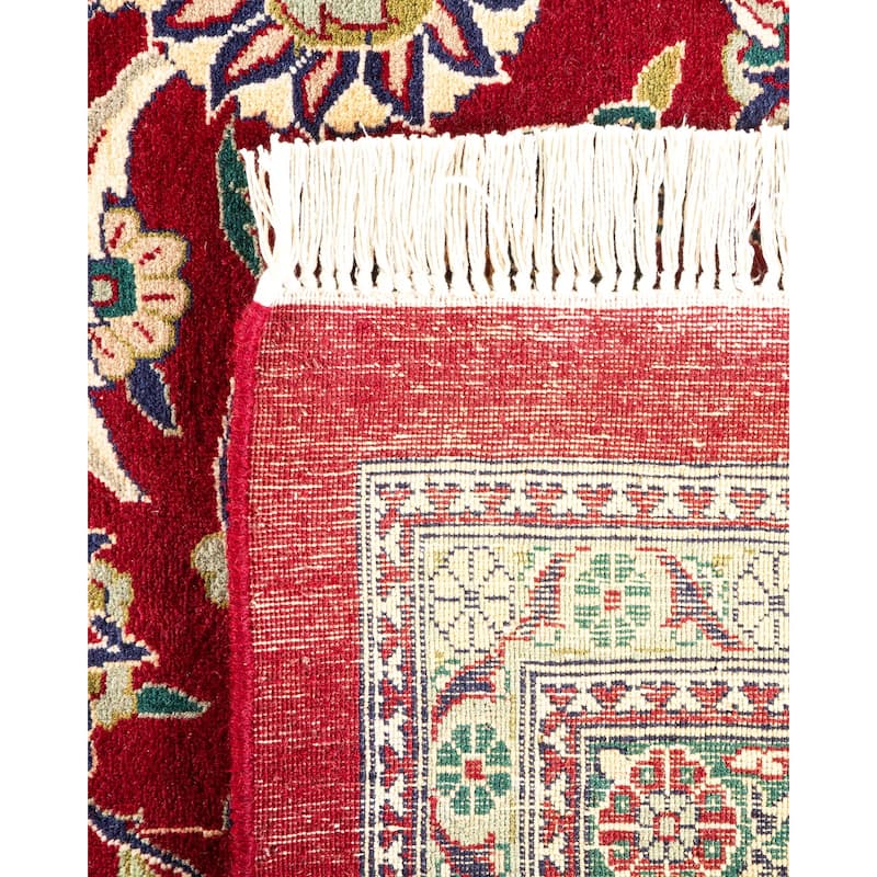 Overton Hand Knotted Wool Vintage Inspired Traditional Mogul Red Area Rug - 12' 5" x 17' 0"