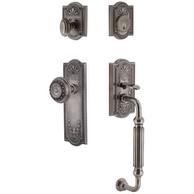 Grandeur Parthenon Solid Brass Rose Single Cylinder Keyed Entry