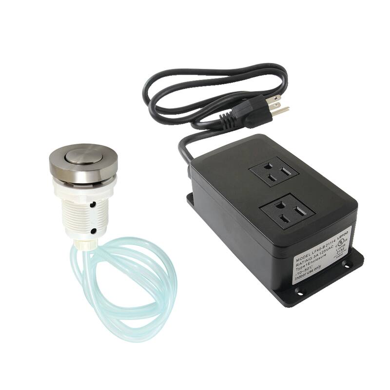Gourmetier Dual Outlet Garbage Disposal Air Switch Kit - Brushed Nickel