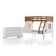 preview thumbnail 10 of 21, Furniture of America Luza 2-Piece Solid Wood Twin over Full Captain's Boat Bunk Bed and Dresser Kids Bedroom Set