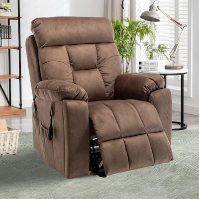 Power Lift Recliner Chair Recliners for Elderly with Heat Massage,Recliner Chair Side Pocket 2 Remote Controllers