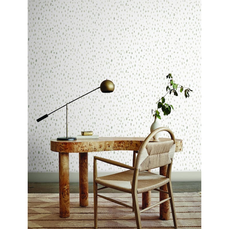 Temecula Tachette 27 In W X 27 Ft L Wallpaper - Taupe