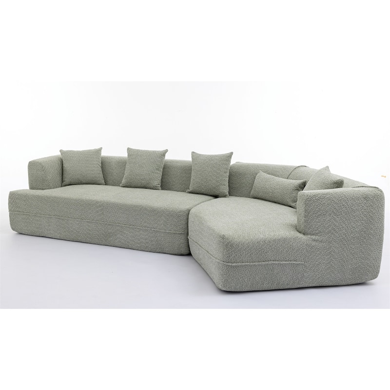 Upholstered Living Room Sectional Sofa, Modern Minimalist Style Couch