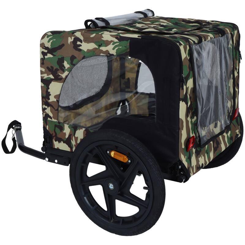 Pet Bike Trailer Dog Cart for Bicycle, Suitable for Small and Medium Pets, Easy Folding Cart Frame, Non-Slip Floor
