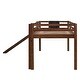 preview thumbnail 9 of 8, Twin size Loft Bed Wood Bed with Slide, Stair and Chalkboard, Walnut