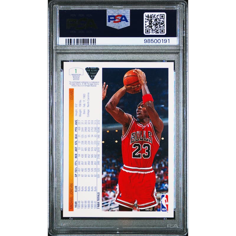 Michael Jordan 1991 Upper Deck Promos Basketball Card #1 Graded PSA 10 - 8' x 11'