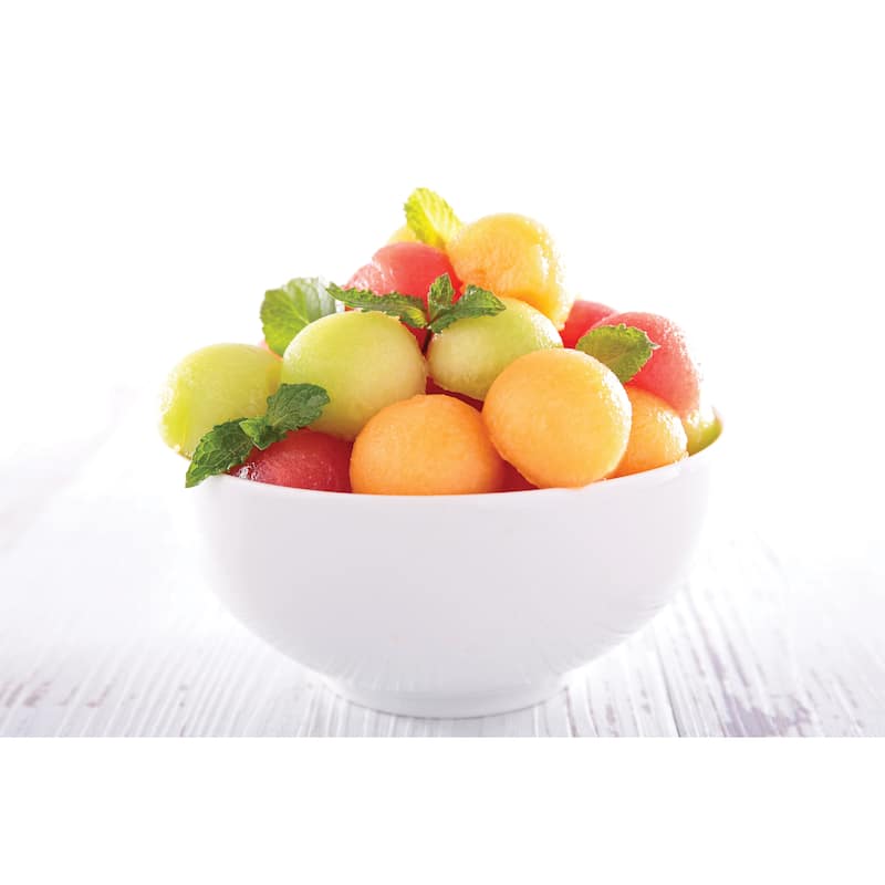 CatCora Melon Baller, Dual Blades 22/30-Millimeter For Melon Balls and Garnishes, Soft Handle